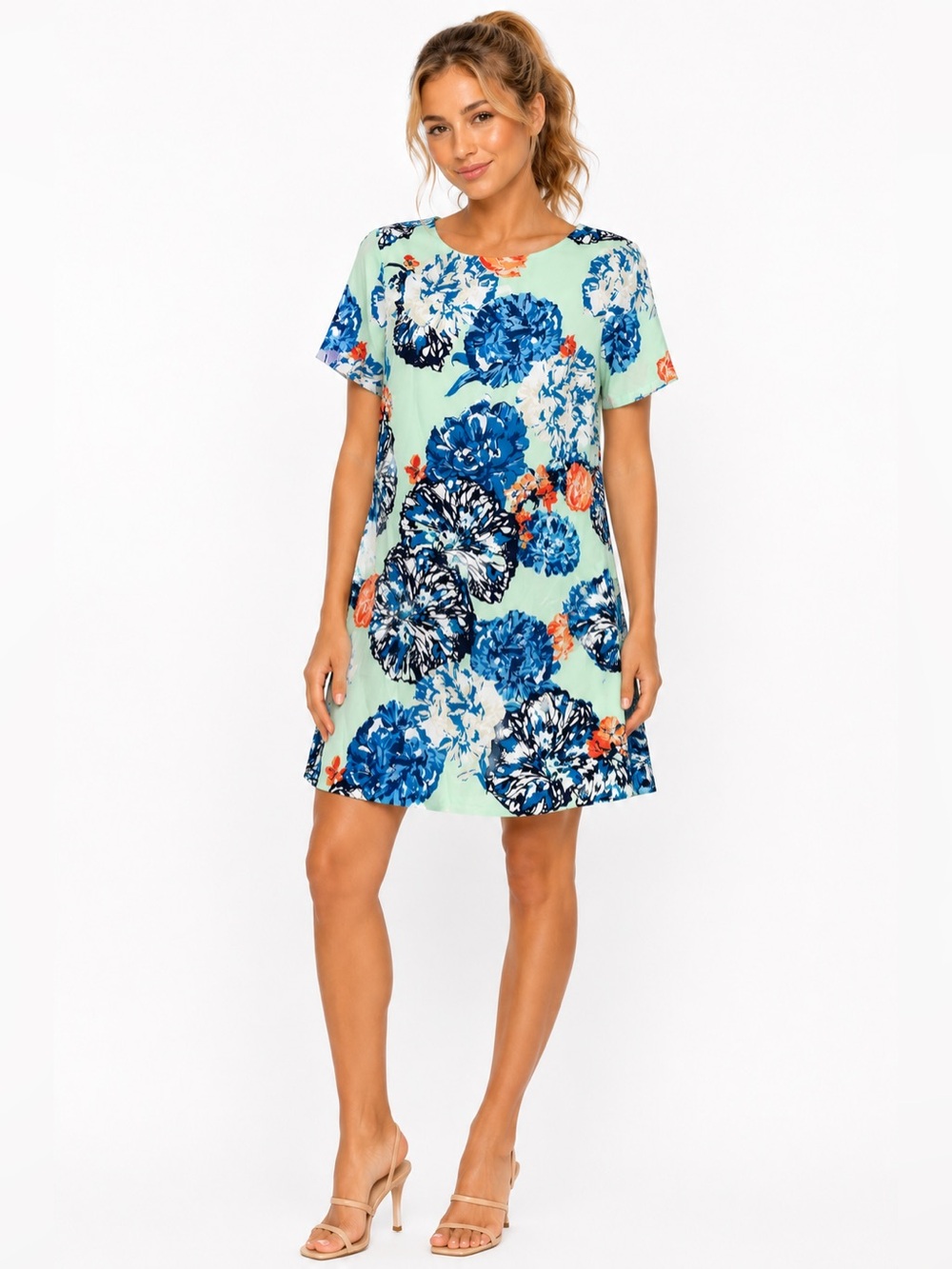 J Crew Size 8 Floral Mint Womens Dress